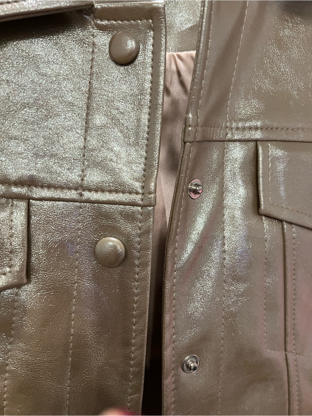Dolce Cabo Metallic Gold Crop Jacket Sz S